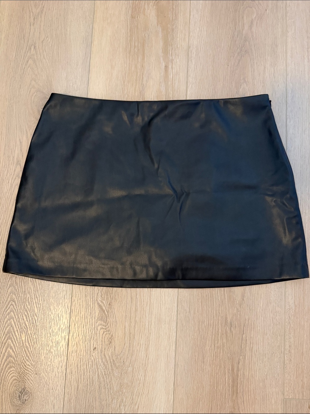Abercrombie & Fitch Black Faux Leather Mini Skirt